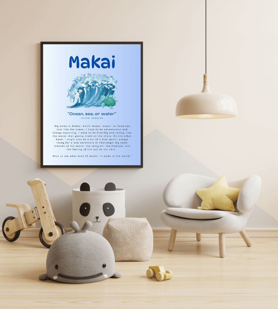 Baby names decoration mockup